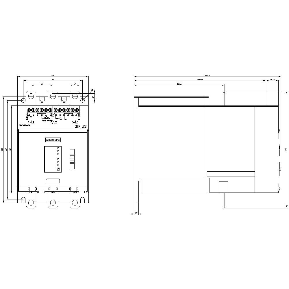 Siemens 3RW5056-6AB04 3RW50566AB04 Sanftstarter Motorleistung bei 400V 90kW Motorleistung bei 230V 45kW 200 V, 480V Nennstrom 171A