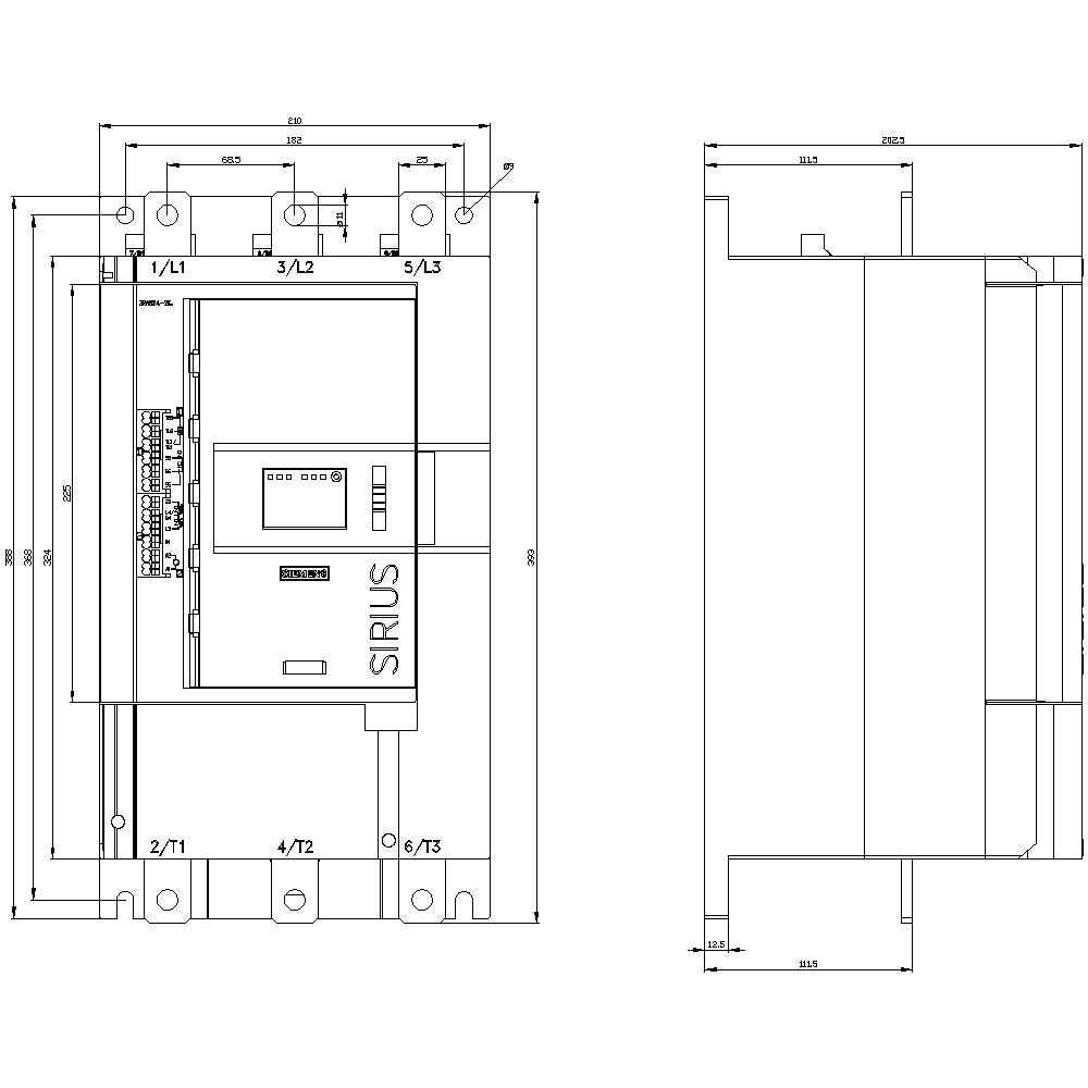 Siemens 3RW5244-2TC04 3RW52442TC04 Sanftstarter Motorleistung bei 400V 132kW Motorleistung bei 230V 75kW 200 V, 480V Nennstrom