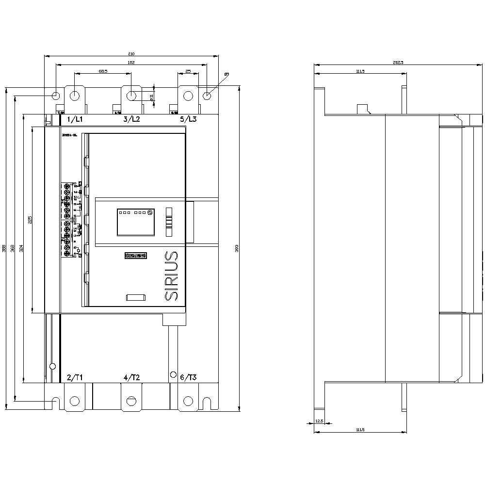 Siemens 3RW5247-6TC14 3RW52476TC14 Sanftstarter Motorleistung bei 400V 250kW Motorleistung bei 230V 132kW 200 V, 480V Nennstrom