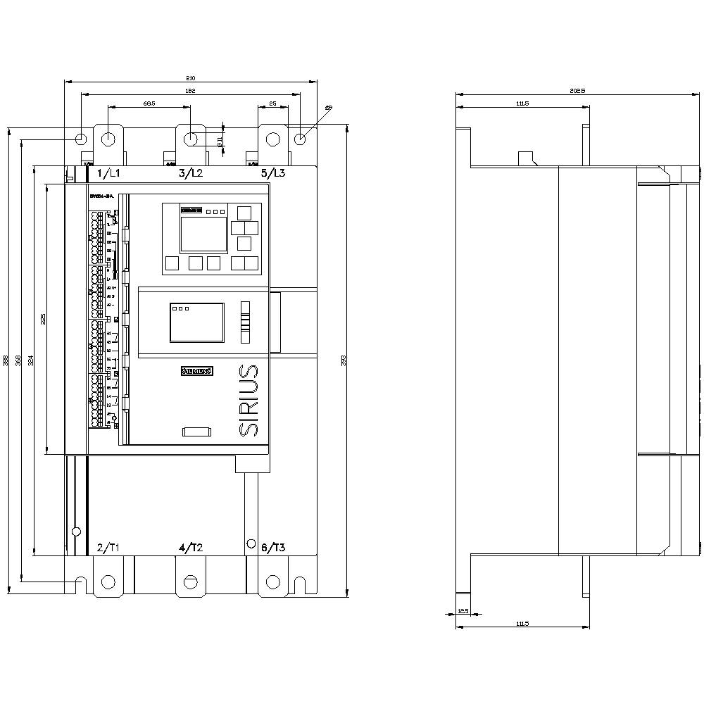 Siemens 3RW5543-2HA06 3RW55432HA06 Sanftstarter Motorleistung bei 400V 110kW Motorleistung bei 230V 55kW 200 V, 690V Nennstrom