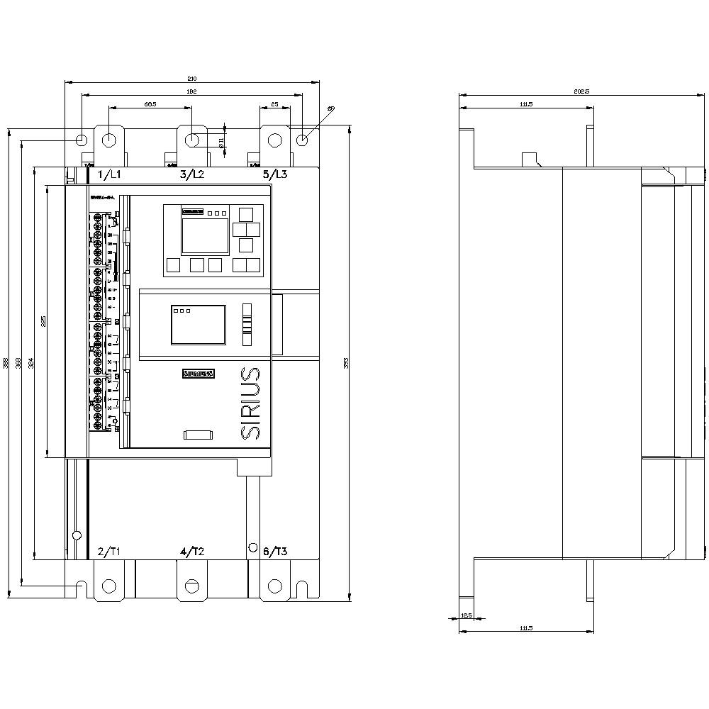 Siemens 3RW5545-6HA06 3RW55456HA06 Sanftstarter Motorleistung bei 400V 160kW Motorleistung bei 230V 90kW 200 V, 690V Nennstrom