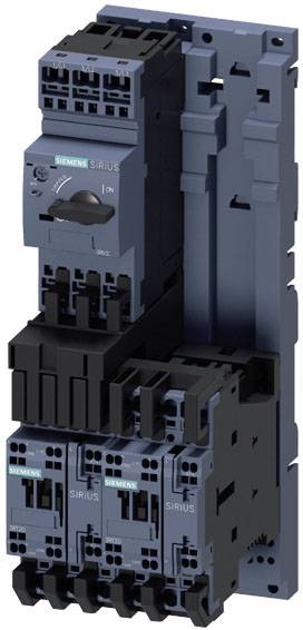 Elektrischer Schalterblock, bestehend aus mehreren Komponenten, erkennbar durch das Siemens-Logo. Geeignet für industrielle Anwendungen.