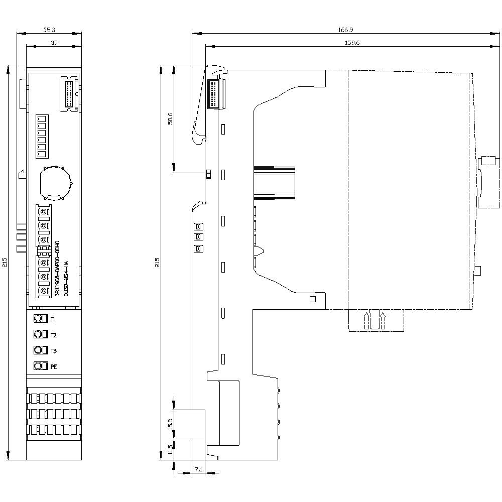 Siemens 3RK1908-0AP00-0DH0 3RK19080AP000DH0 Basiseinheit 500V Nennstrom 32A
