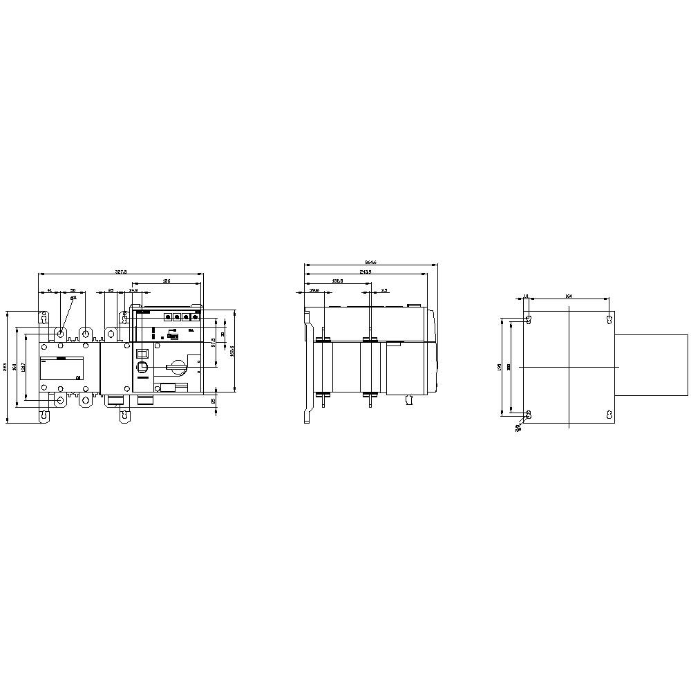 Siemens Netzumschalter Schwarz 2.5mm² 250A 3 Schließer, 4 Wechsler 3KC83380CA220GA3
