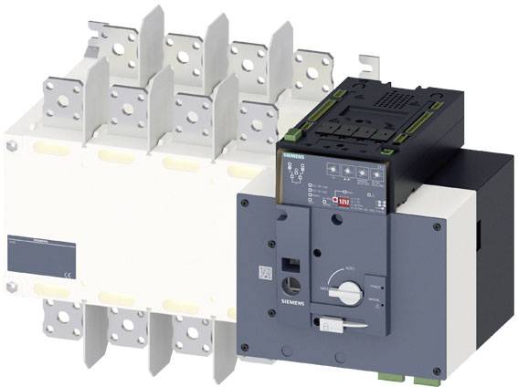 Leistungsschalter von Siemens mit digitalem Bedienfeld. Verwendet zur Kontrolle und Absicherung von Stromkreisläufen in industriellen Anwendungen.