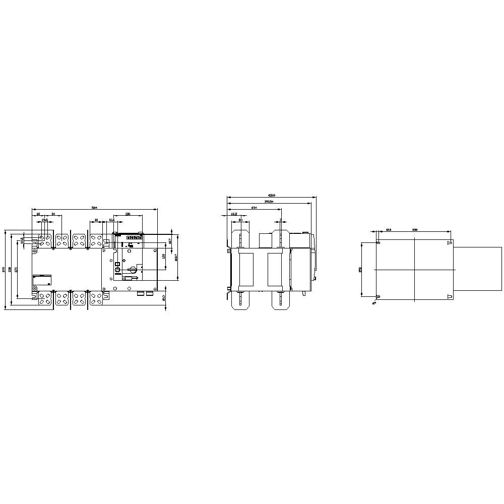 Siemens Netzumschalter Schwarz 2.5mm² 1250A 3 Schließer, 4 Wechsler 3KC84520GA220GA3