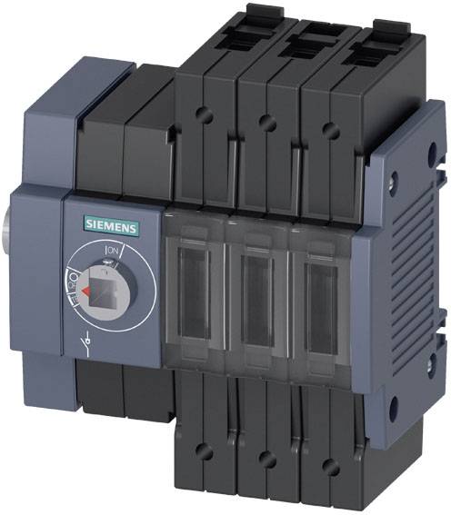 Elektrischer Leistungsschalter von Siemens mit Schalthebel und vier Anschlussstellen, verwendet zur Stromkreisunterbrechung.