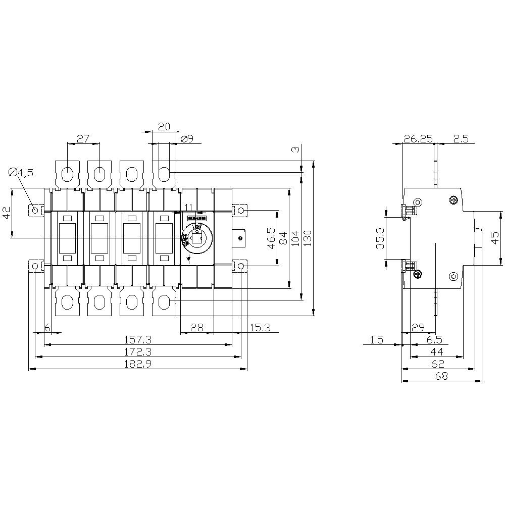 Siemens Lasttrennschalter 250A 3 Wechsler 3KD38440NE400