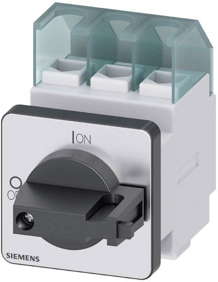 Illustration eines Siemens-Schalters mit Positionen 'ON' und 'OFF', geeignet zur Steuerung elektrischer Geräte.