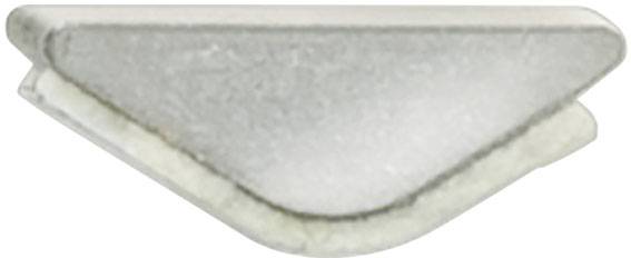 Metallische Keilform mit glatter Oberfläche, dreieckig und grau.