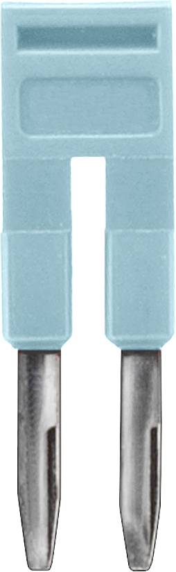 Ein blauer Flachsicherung mit zwei silbernen Metallklemmen, oft in Fahrzeugen oder elektronischen Geräten zur Stromkreissicherung verwendet.