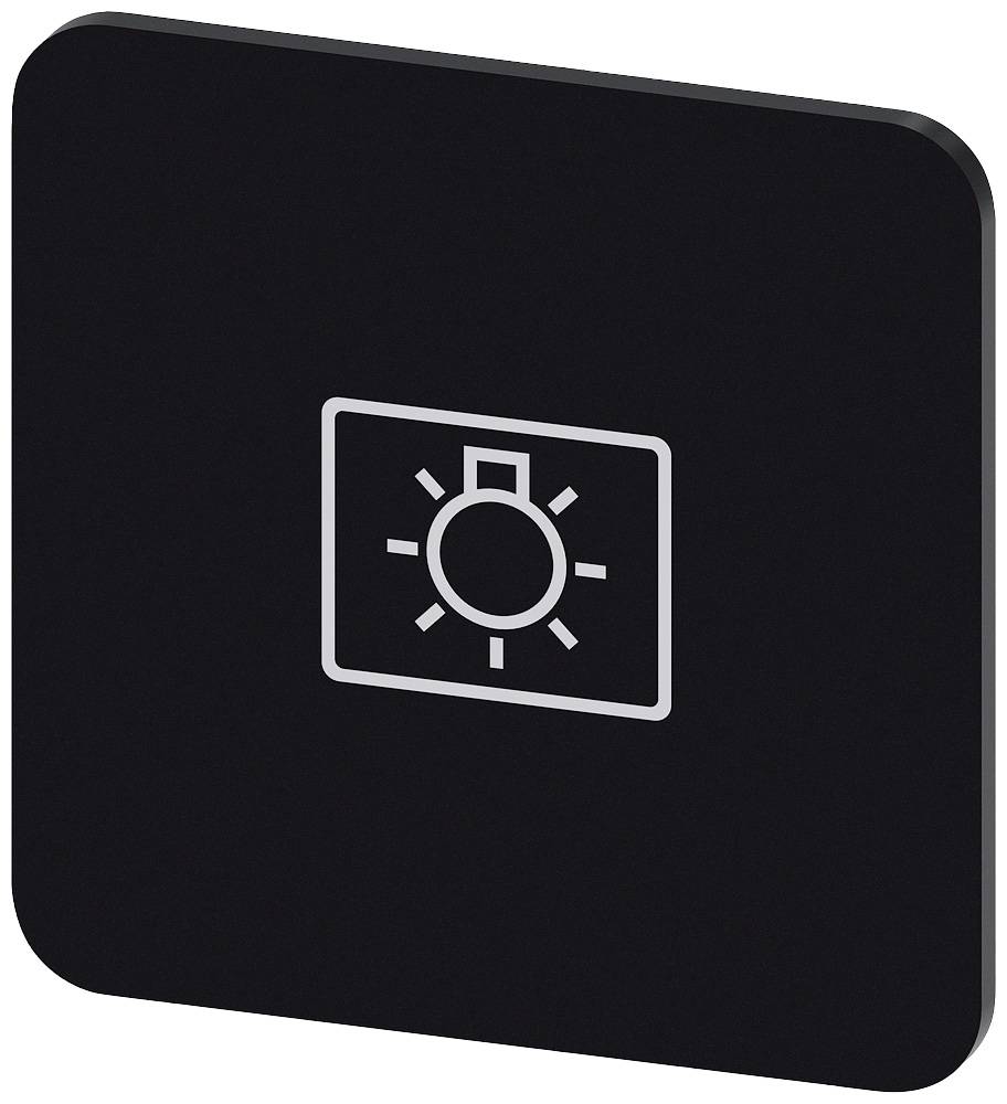 Symbol eines Sonnenaufgangs auf schwarzem Hintergrund, das Beleuchtung oder Helligkeit darstellt.