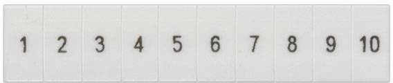 Weiße Leiste mit den Zahlen 1 bis 10 in Schwarz, gleichmäßig verteilt.