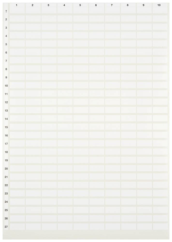 Ein leeres Rasterblatt mit nummerierten Zeilen (1-27) und Spalten (1-10), geeignet für handschriftliche Einträge und Datenorganisation.