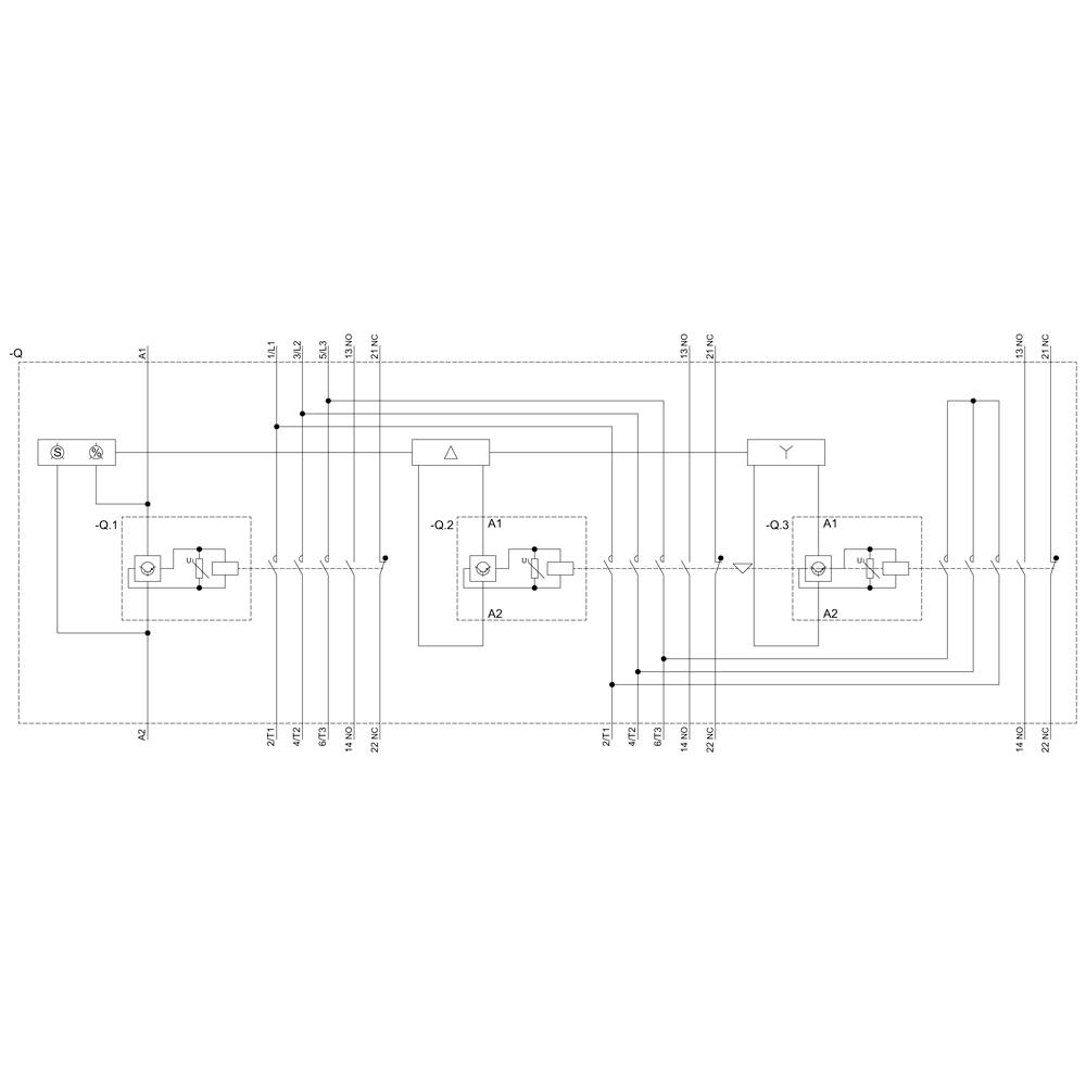 Siemens 3RA2445-8XF32-1NB3 Stern-Dreieck-Kombination 3 Schließer 110kW 690 V/AC mit Varistor 1St.