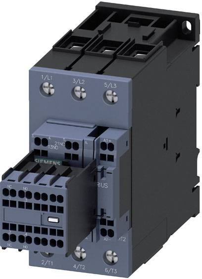 Siemens 3RT2038-3XJ44-0LA2 Bahnschütz 2 Schließer, 2 Öffner 59kW 690V 65A mit Varistor 1St.