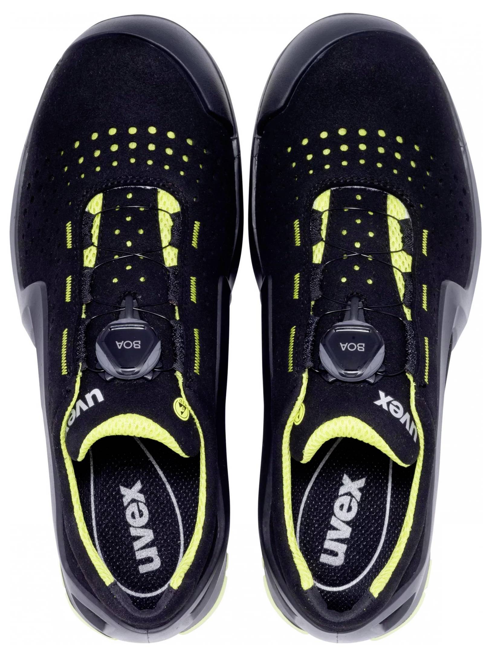 Uvex 6568 6568243 Sicherheitshalbschuh S1P Schuhgröße (EU): 43 Schwarz/Gelb 1 Paar