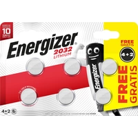 Energizer Knopfzelle CR 2032 3 V 6 St. 240 mAh Lithium CR2032 4+2 Energizer Knopfzelle CR 2032 3 V 6 St. 240 mAh Lithium CR2032 4+2