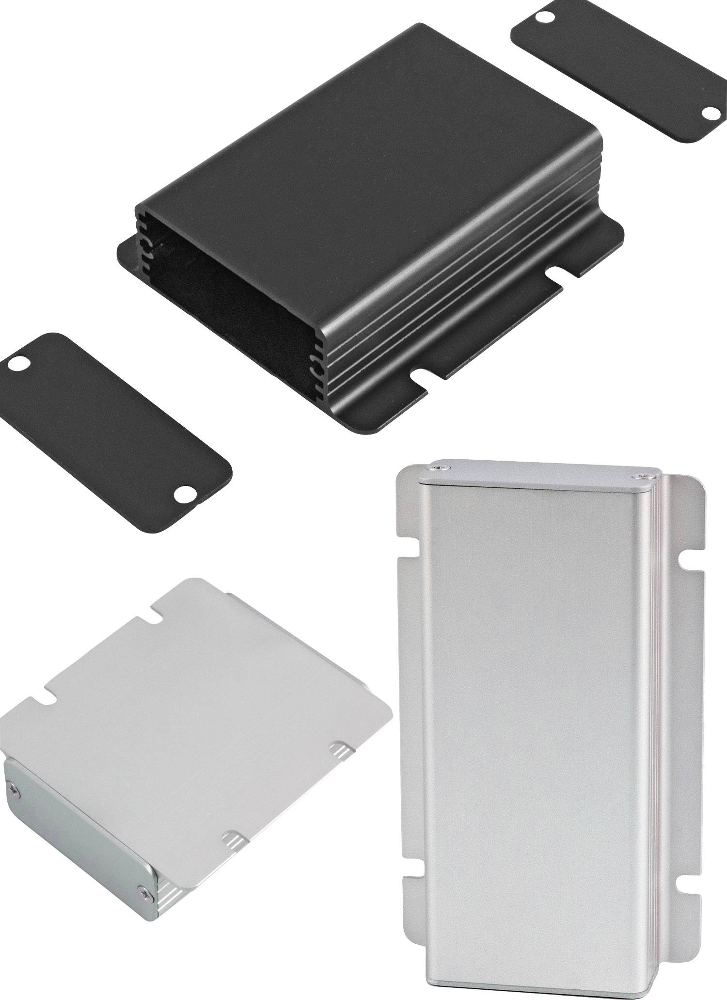 Hammond Electronics 1455CF1201BK Universal-Gehäuse 120 x 54 x 23 Aluminium Schwarz 1 St.