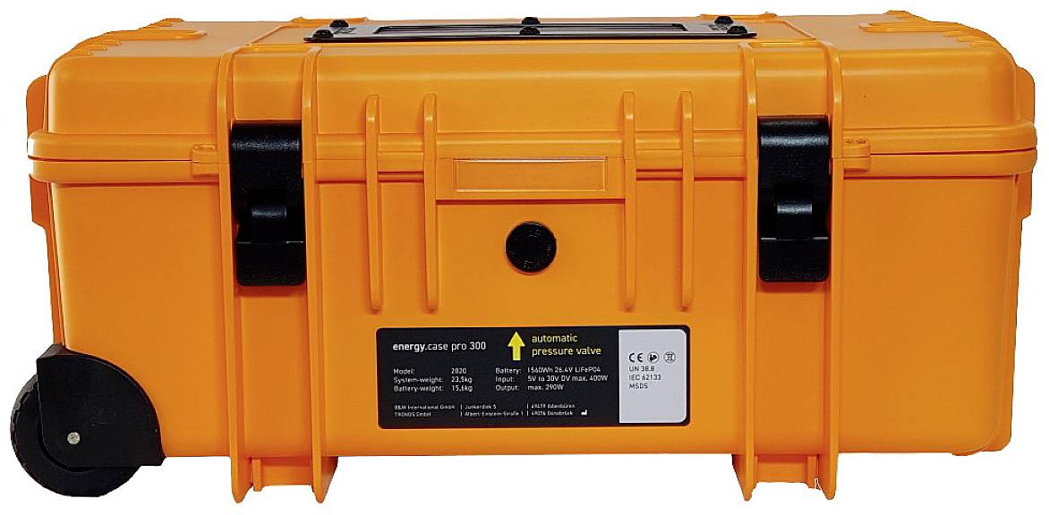 B & W International energy.case Pro 1500 Powerstation 60 mAh SuperCharge LiFePO 4 Orange