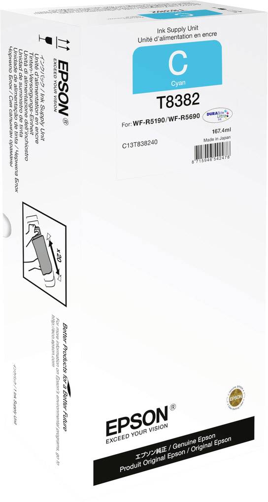 Epson Druckerpatrone T8382 Original Cyan C13T838240