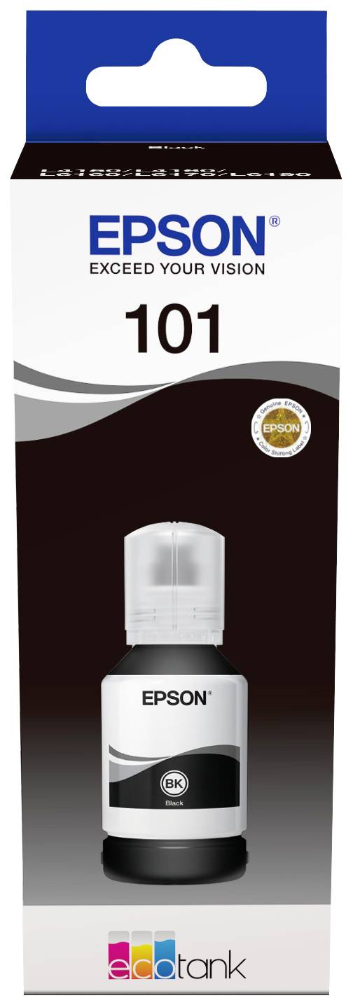 Epson C13T03V14A 101 EcoTank Nachfülltinte Original Schwarz 127ml
