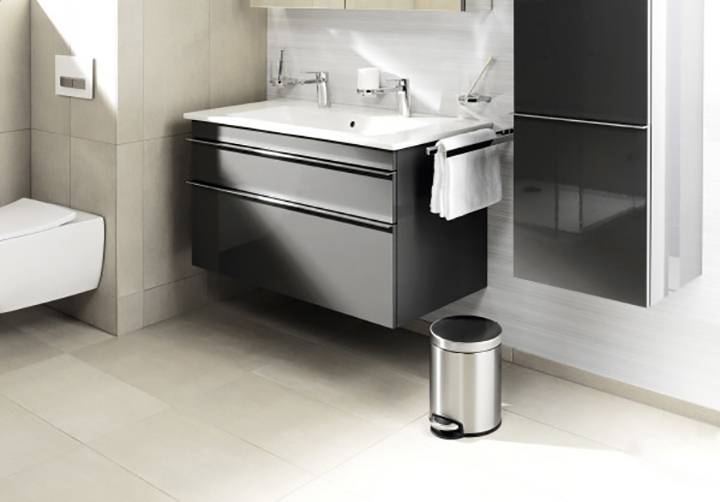 Durable 340023 340023 Papierkorb 5l (Ø x H) 205mm x 290mm Edelstahl Silber 1St.