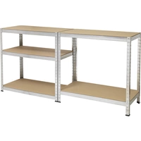 TOOLCRAFT 2265279 Schwerlastregal 265kg (B x H x T) 900 x 1800 x 450mm Metall, MDF matt Verzinkt, Silber Holzboden TOOLCRAFT 2265279 Schwerlastregal 265kg (B x H x T) 900 x 1800 x 450mm Metall, MDF matt Verzinkt, Silber Holzboden