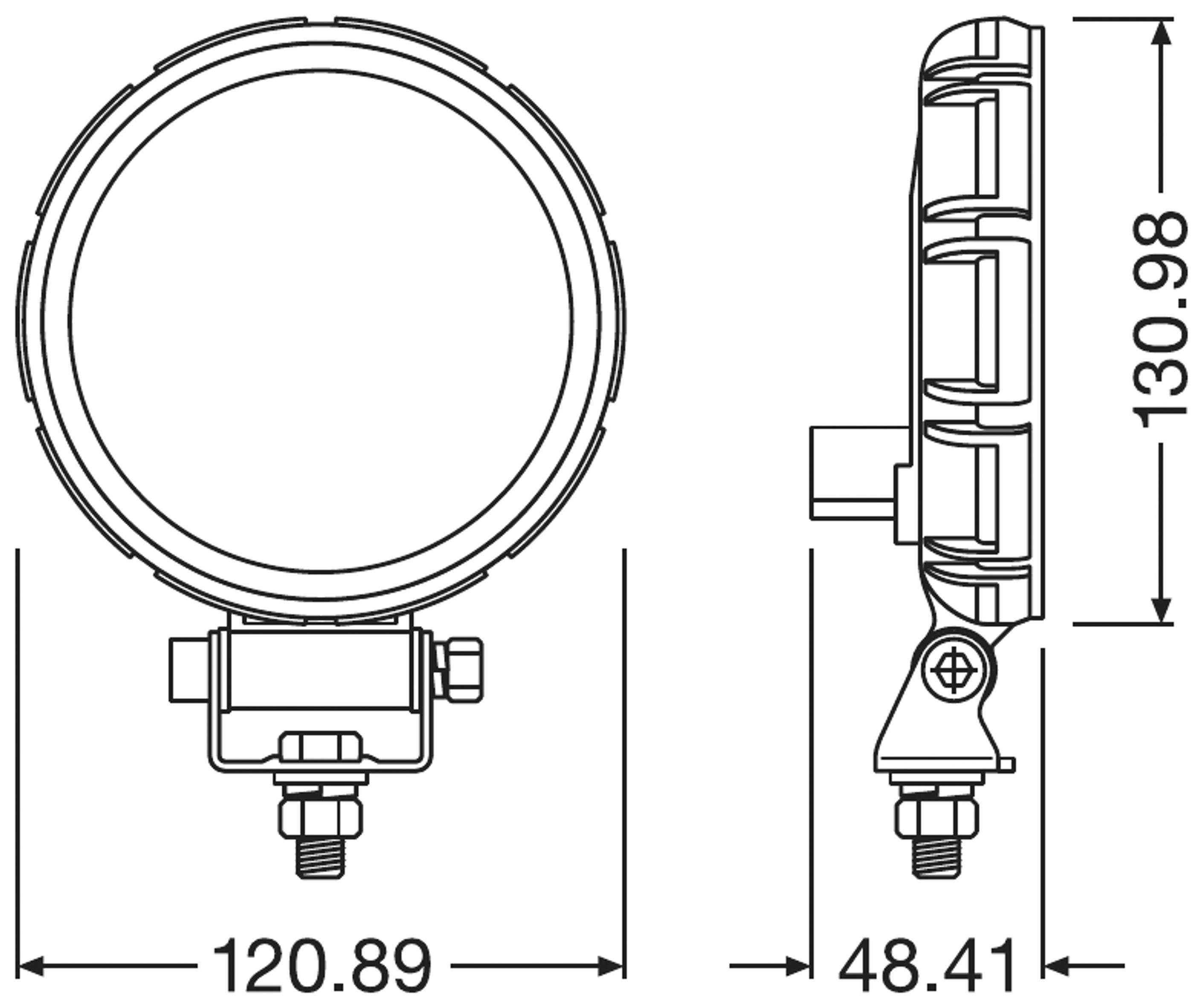 OSRAM Rückfahrscheinwerfer 12 V, 24 V LEDriving Reversing VX 120R-WD, runder LED Rückfahrscheinwerf