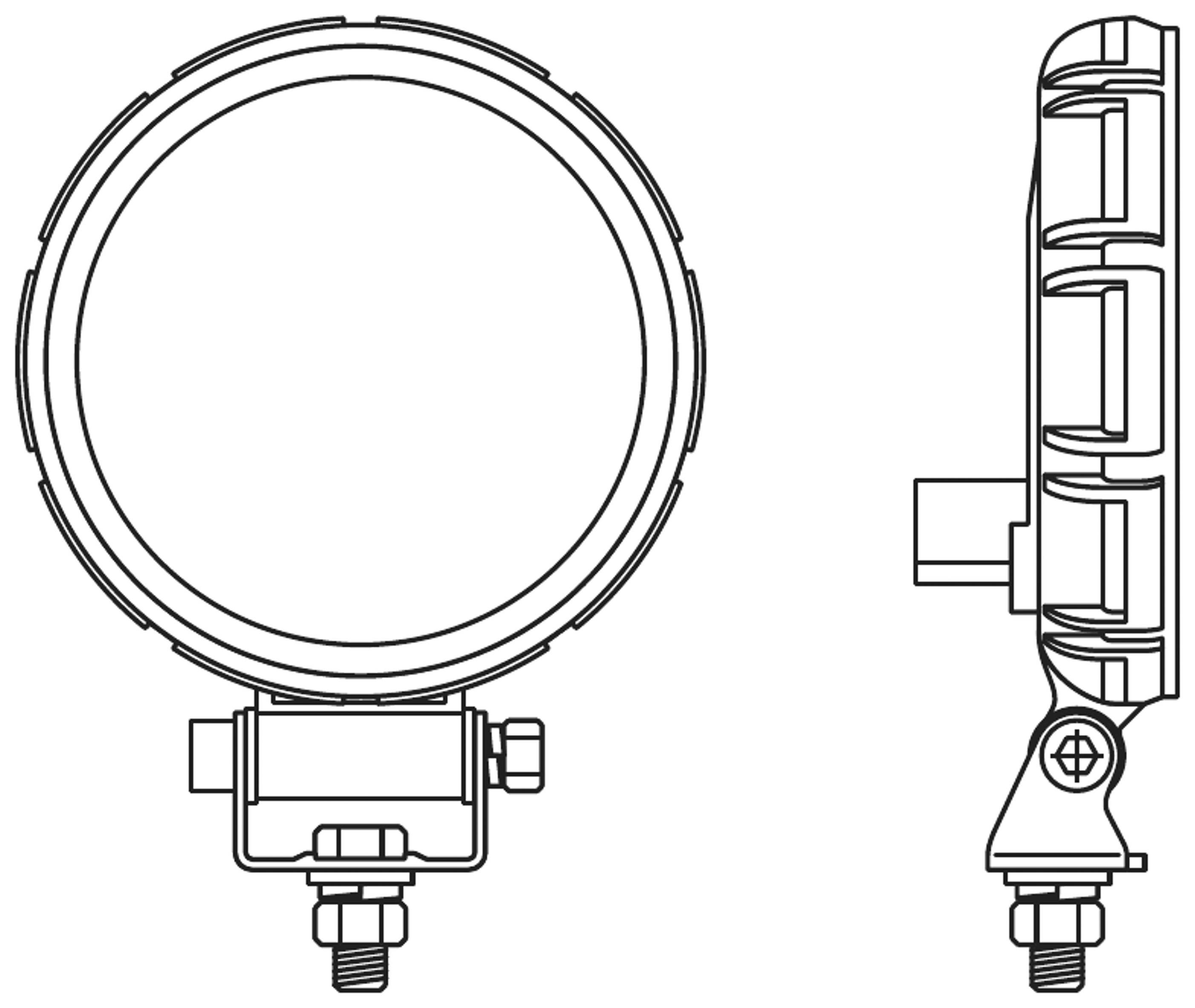 OSRAM Rückfahrscheinwerfer 12 V, 24 V LEDriving Reversing VX 120R-WD, runder LED Rückfahrscheinwerf
