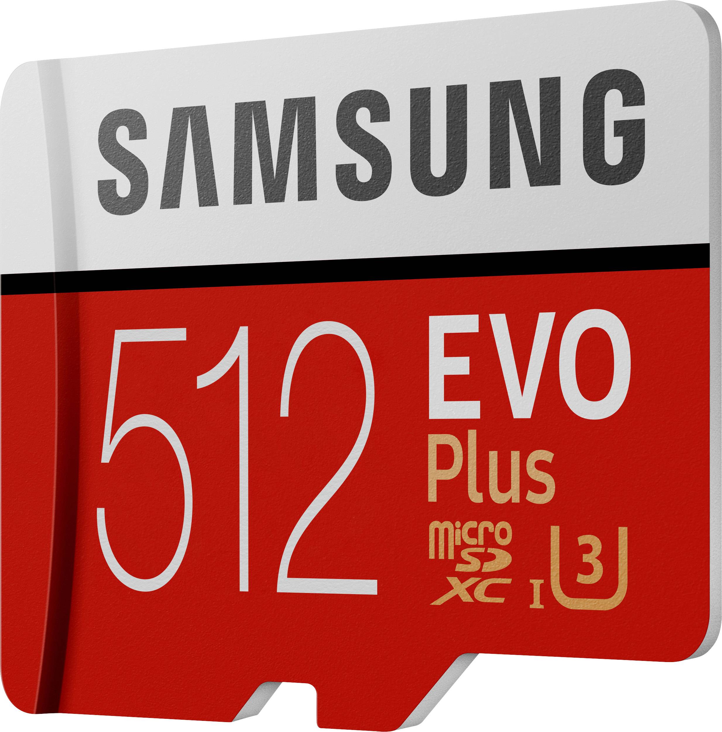 Samsung EVO Plus microSDXC-Karte 512 GB Class 10, UHS-I, UHS-Class 3 inkl. SD-Adapter