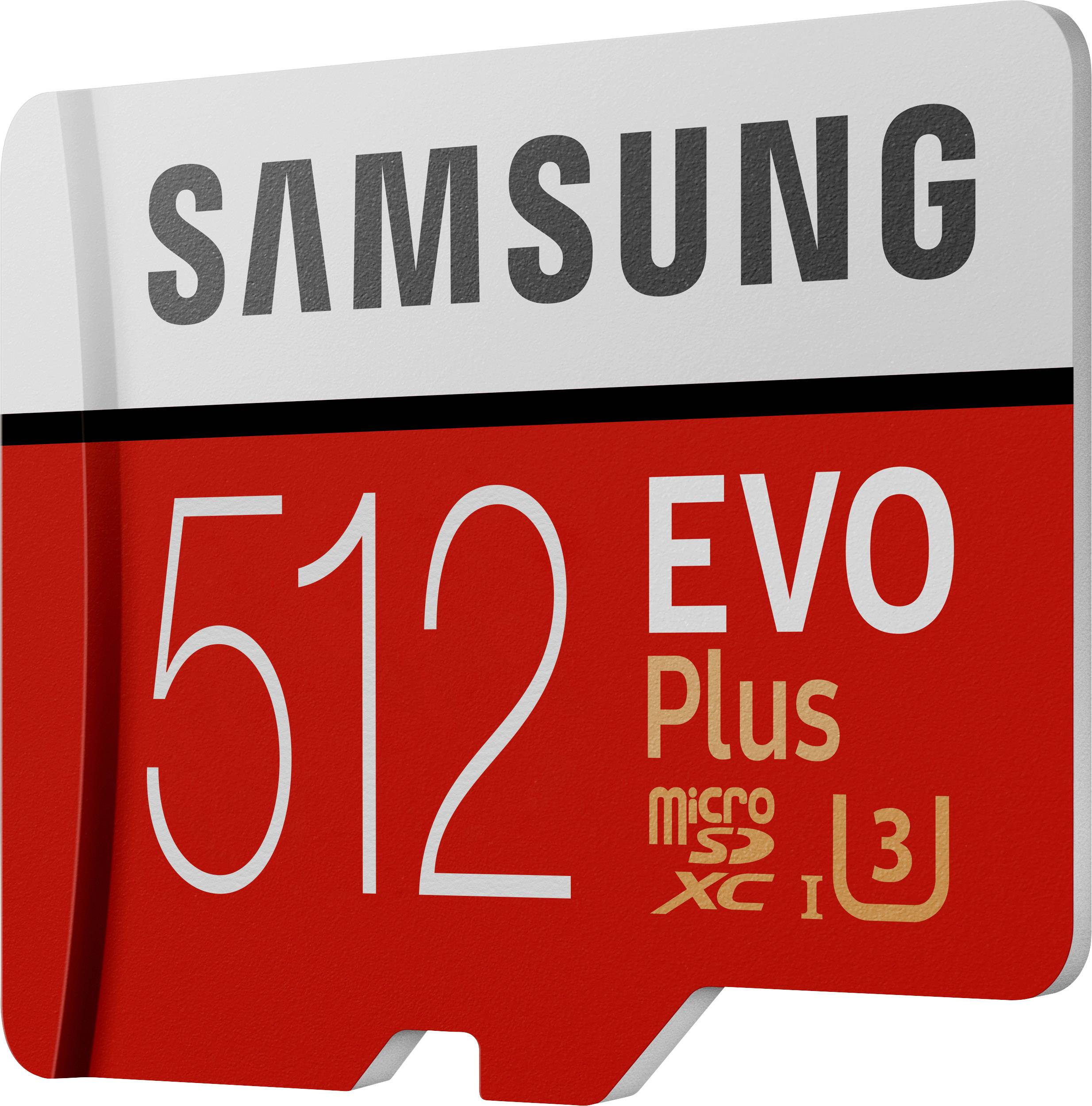Samsung EVO Plus microSDXC-Karte 512 GB Class 10, UHS-I, UHS-Class 3 inkl. SD-Adapter