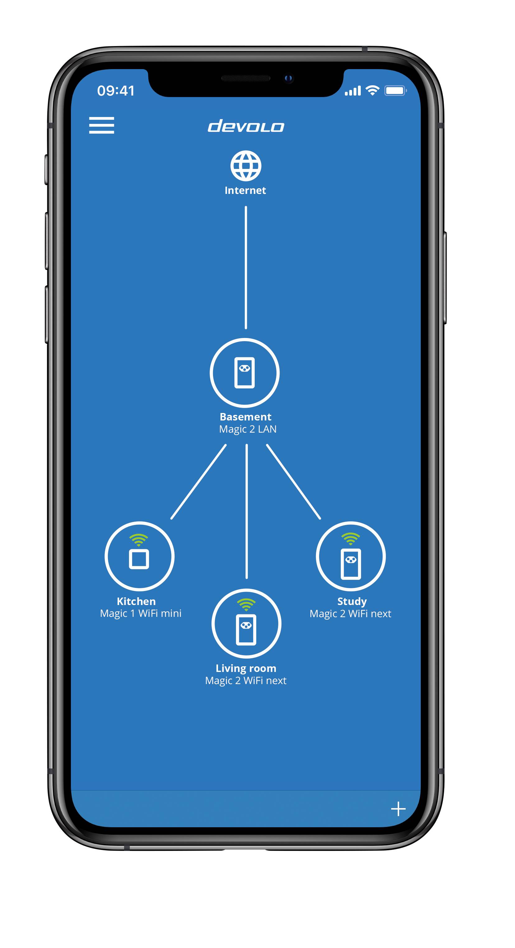 Devolo Magic 2 WiFi next Multiroom Kit Powerline WLAN Multiroom Starter Kit 8628 CH Powerline, WLAN 2400MBit/s