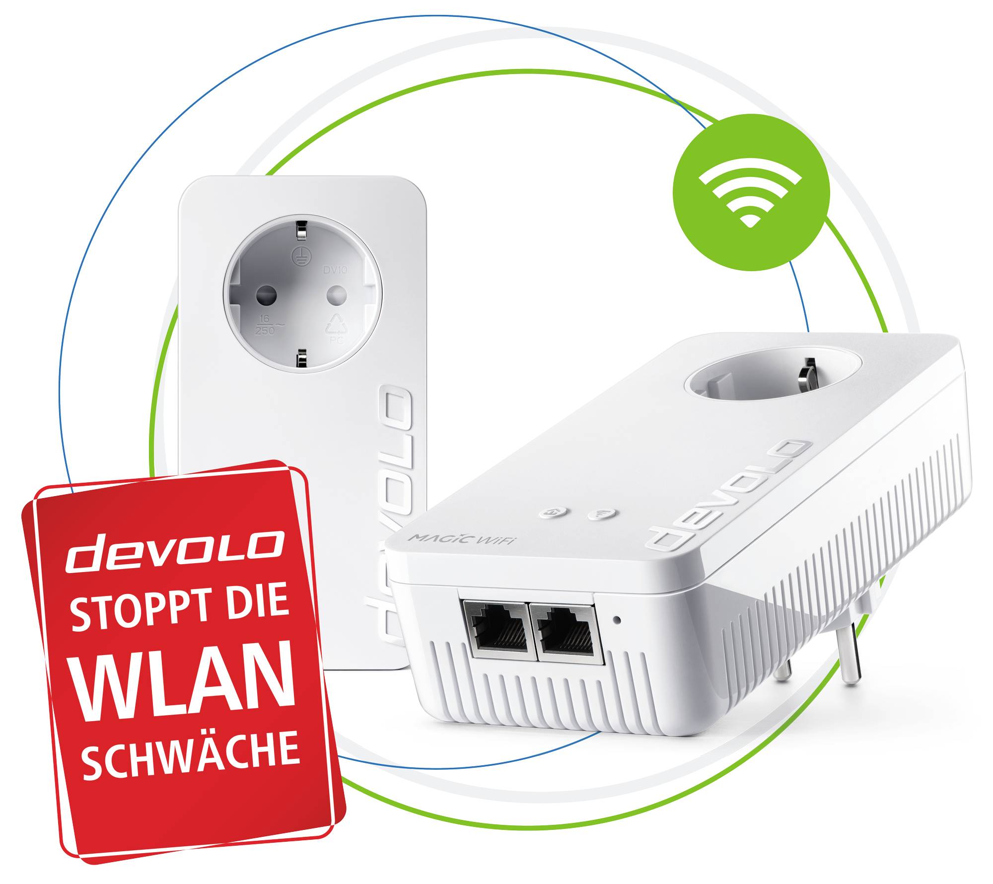 Devolo Magic 2 WiFi next Starter Kit Powerline WLAN Starter Kit 8614 DE, AT Powerline, WLAN 2400 MB