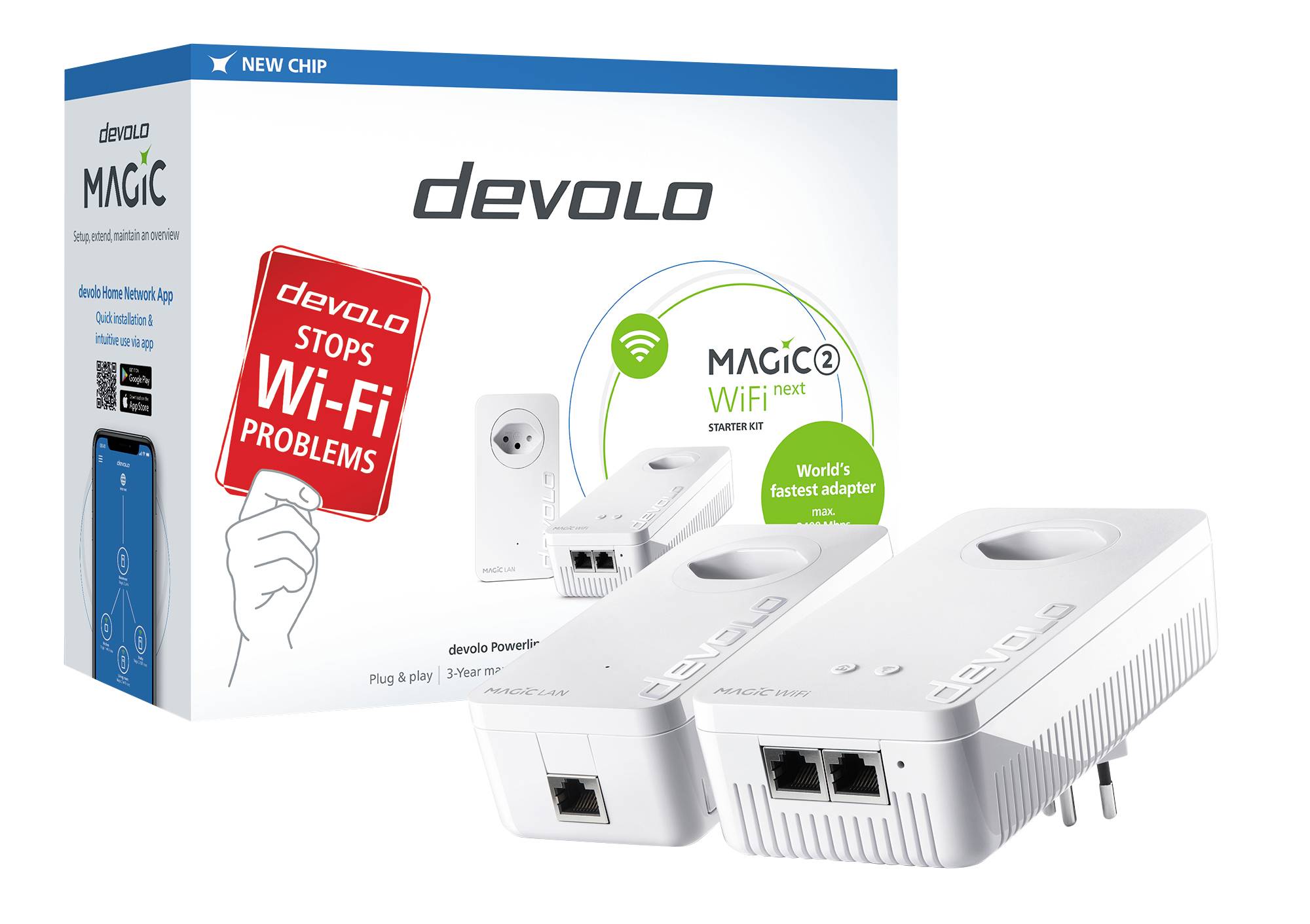 Devolo Magic 2 WiFi next Starter Kit Powerline WLAN Starter Kit 8620 CH Powerline, WLAN 2400 MBit/s
