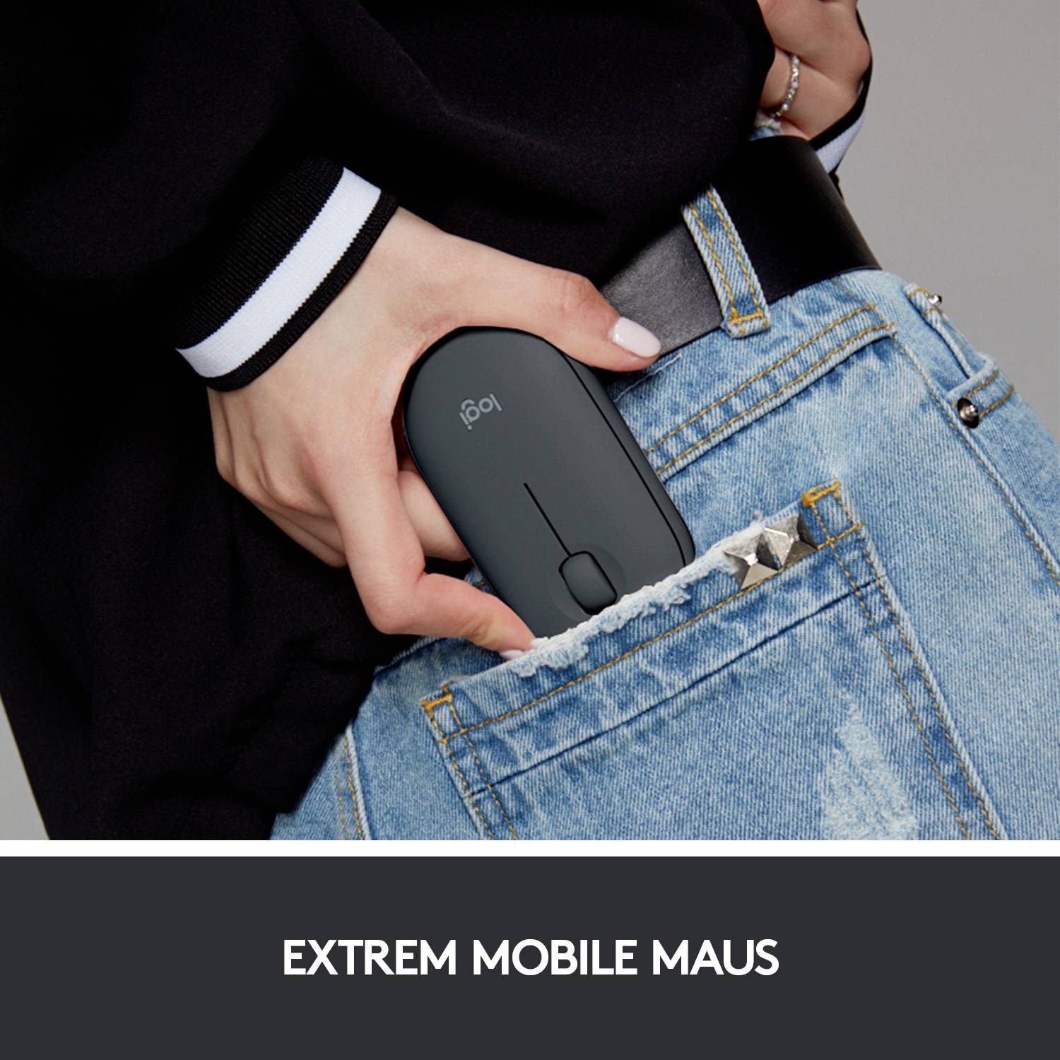 Logitech Pebble M350 Maus Bluetooth®, Funk Optisch Schwarz 3 Tasten 1000 dpi Geräuscharme Tasten
