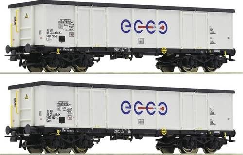 Roco 76731 2-tlg. Set: Offene Güterwagen, Ecco Rail