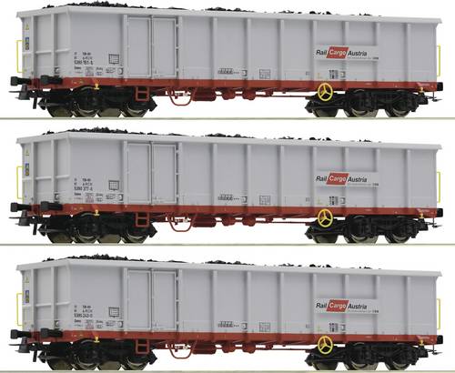Roco 76082 3-tlg. Set: Offene Güterwagen, ÖBB