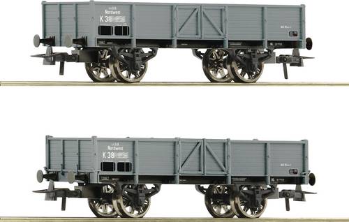 Roco 76048 2-tlg. Set: Offene Güterwagen, kkStB