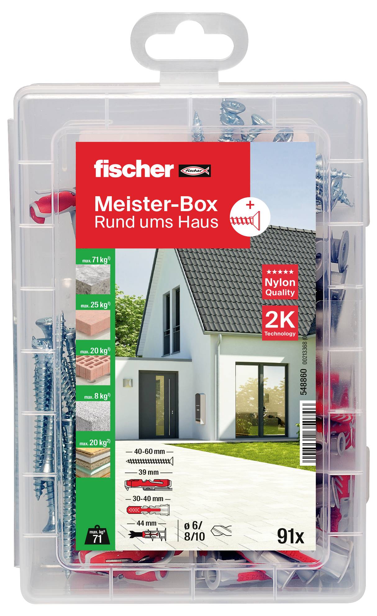 Fischer 548860 DUO-Line Dübel-Sortimentsbox 1 Set