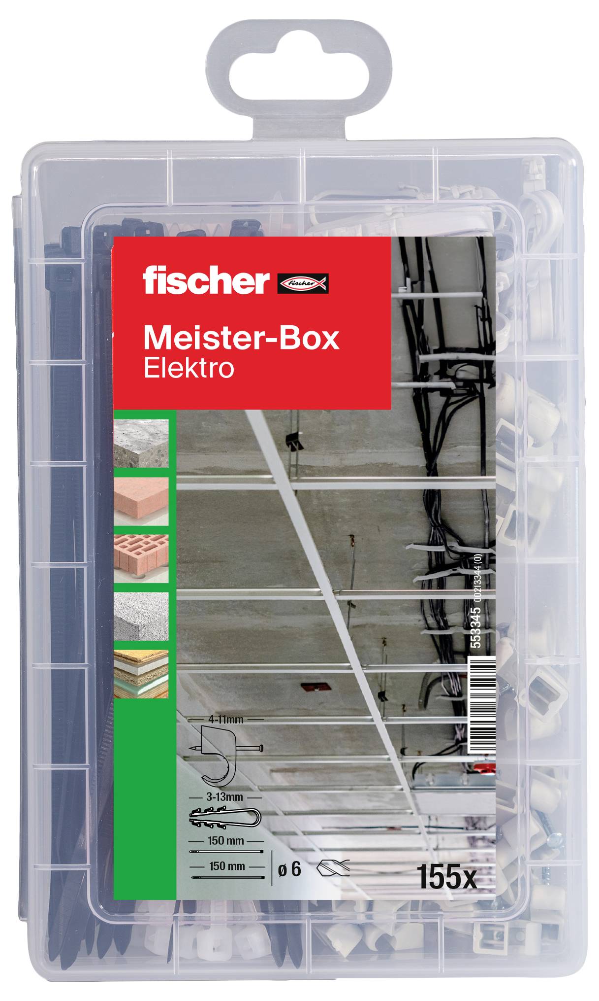 Fischer 553345 Praktische Helfer Dübel-Sortimentsbox 1 Set