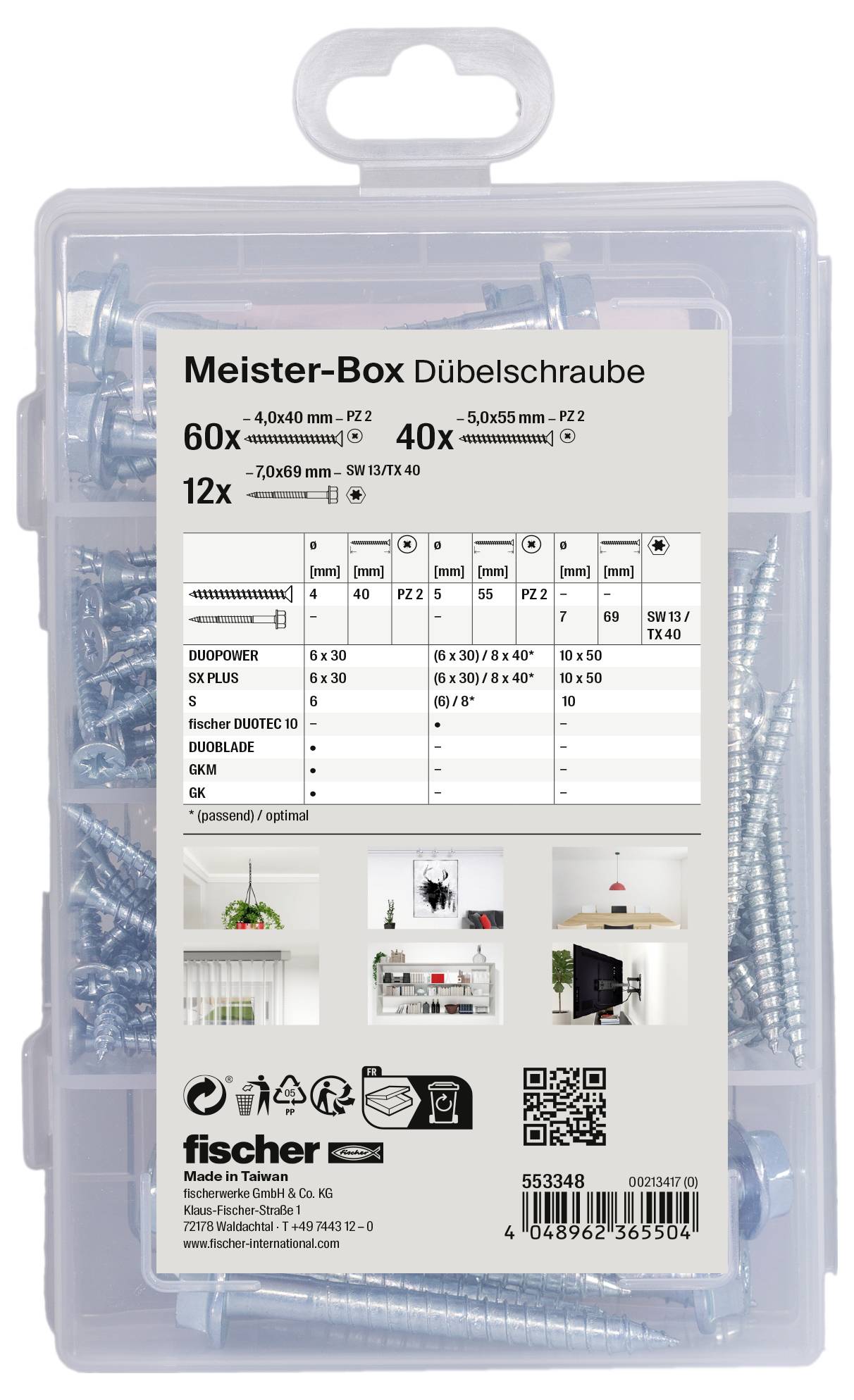 Fischer 553348 Meister-Box Dübel-Sortimentsbox 1 Set