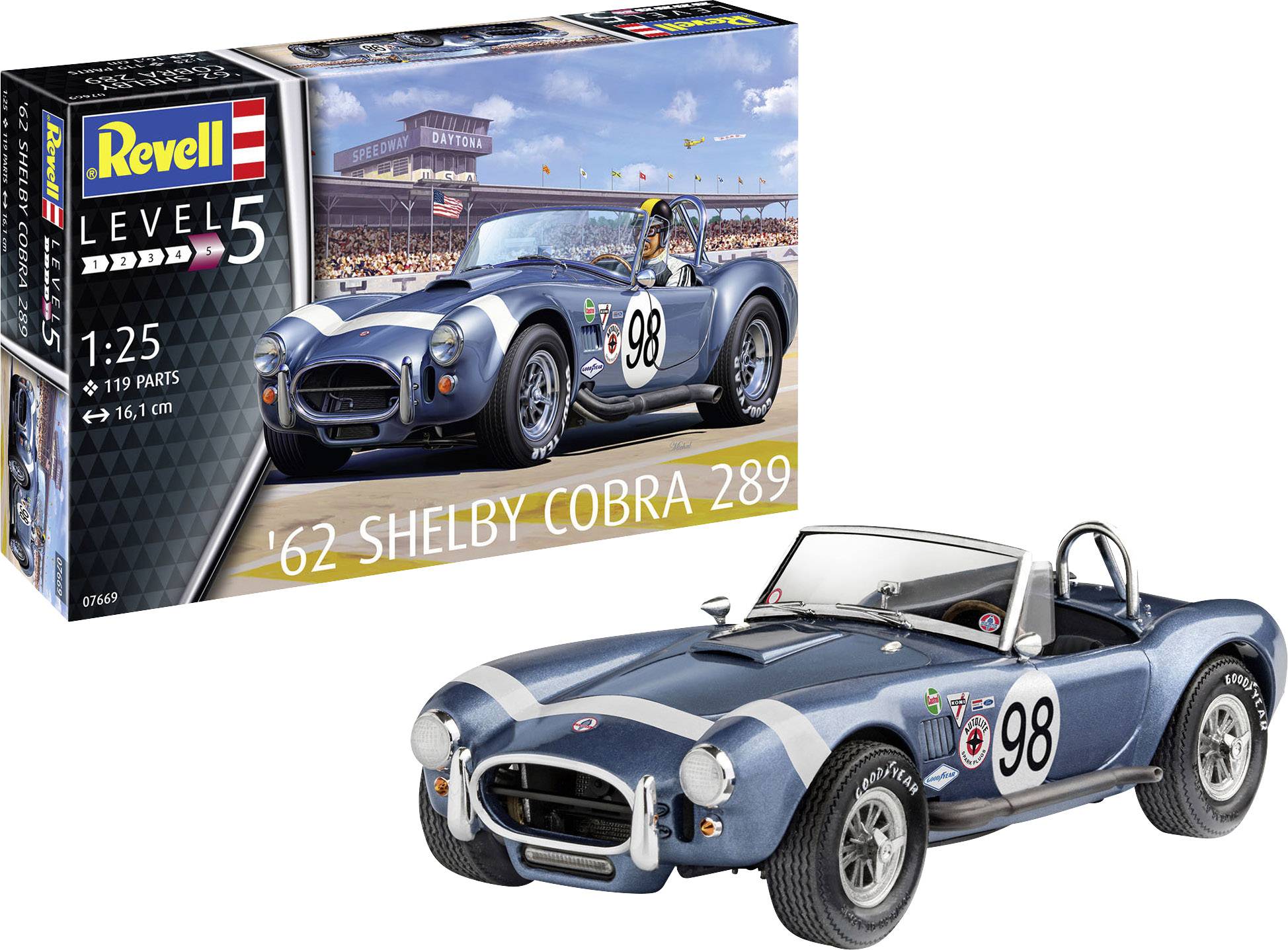 Revell 07669 62 Shelby Cobra 289 Automodell Bausatz 1:25