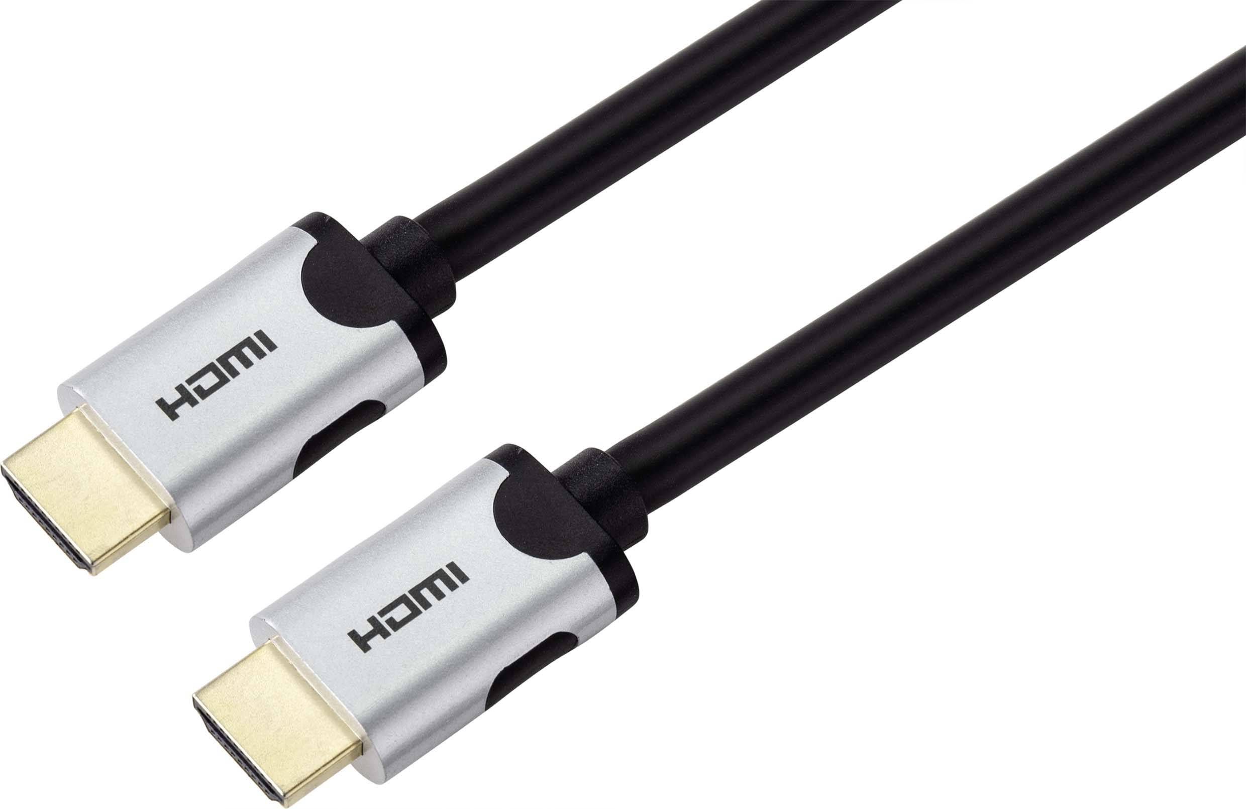 SpeaKa Professional HDMI Anschlusskabel HDMI-A Stecker, HDMI-A Stecker 2.00m Schwarz SP-9063172 8K UHD HDMI-Kabel