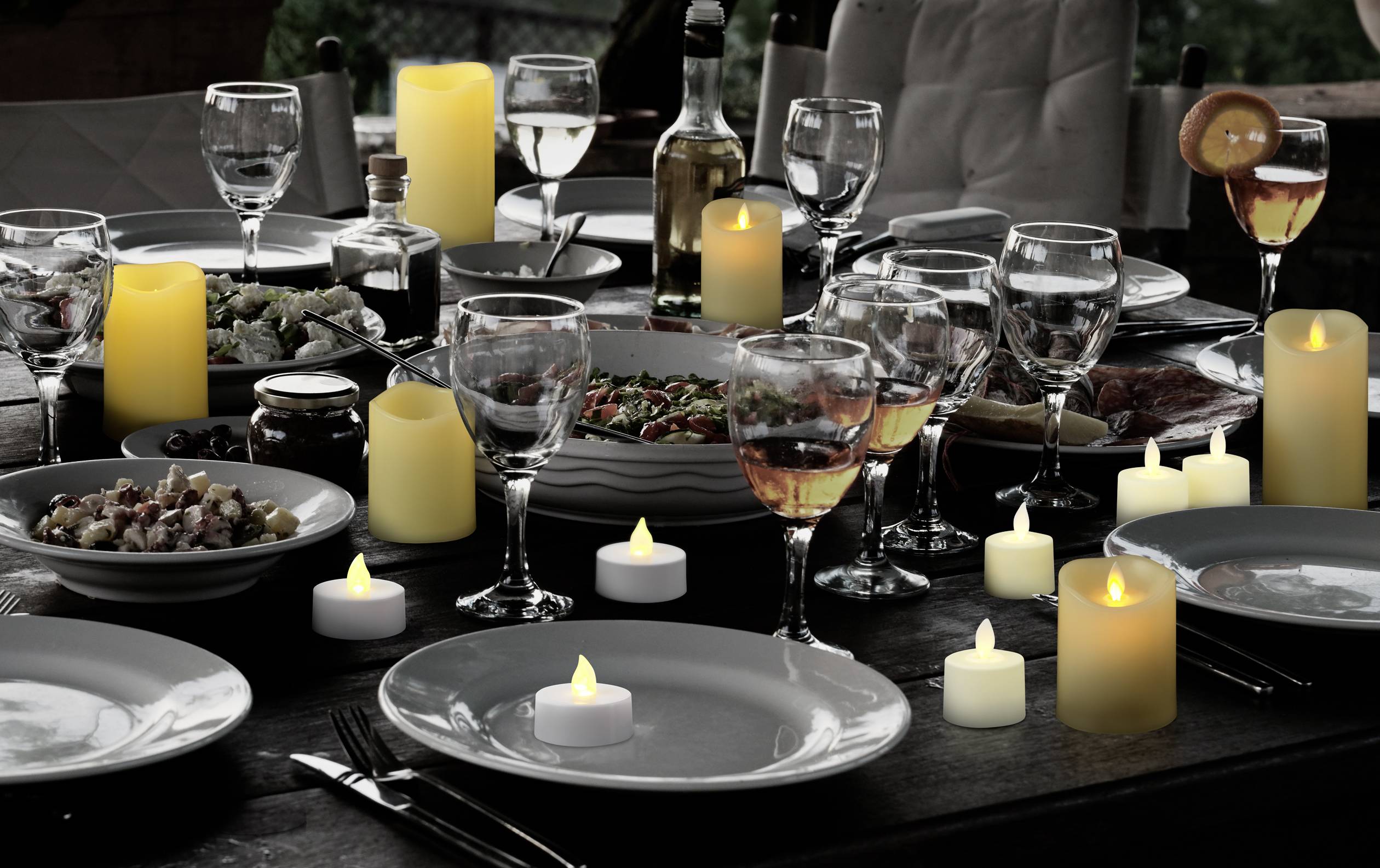 Sygonix SY-4531612 LED-Kerze 3er Set Elfenbein Warmweiß (Ø x H) 7.5cm x 15cm Timer