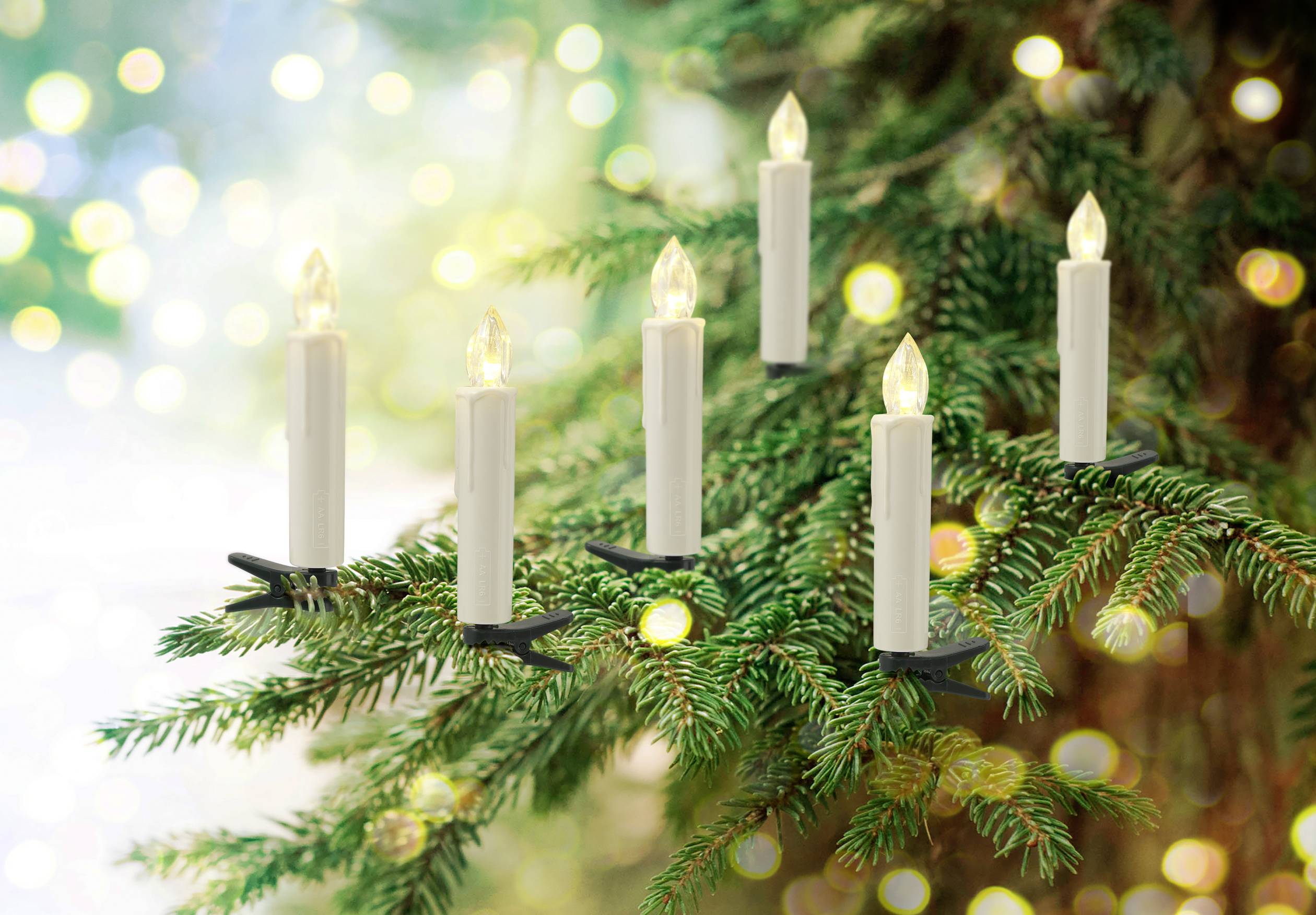 Sygonix SY-4531626 Weihnachtsbaum-Beleuchtung Außen batteriebetrieben Anzahl Leuchtmittel 20 LED Warmweiß