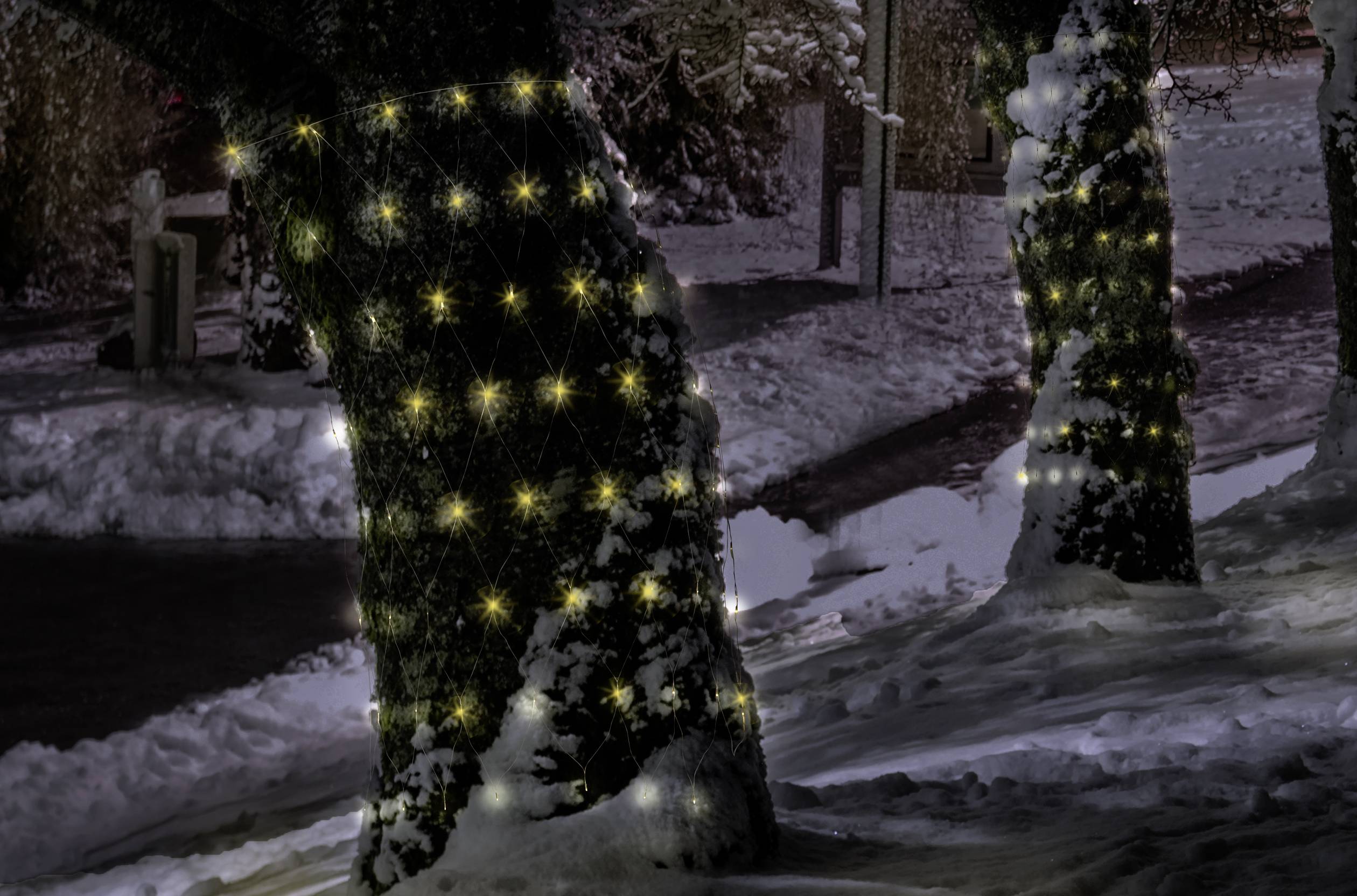 Sygonix Weihnachtsbaum-Beleuchtung Außen 230 V/50Hz 96 LED Warmweiß (L x B) 300cm x 300cm