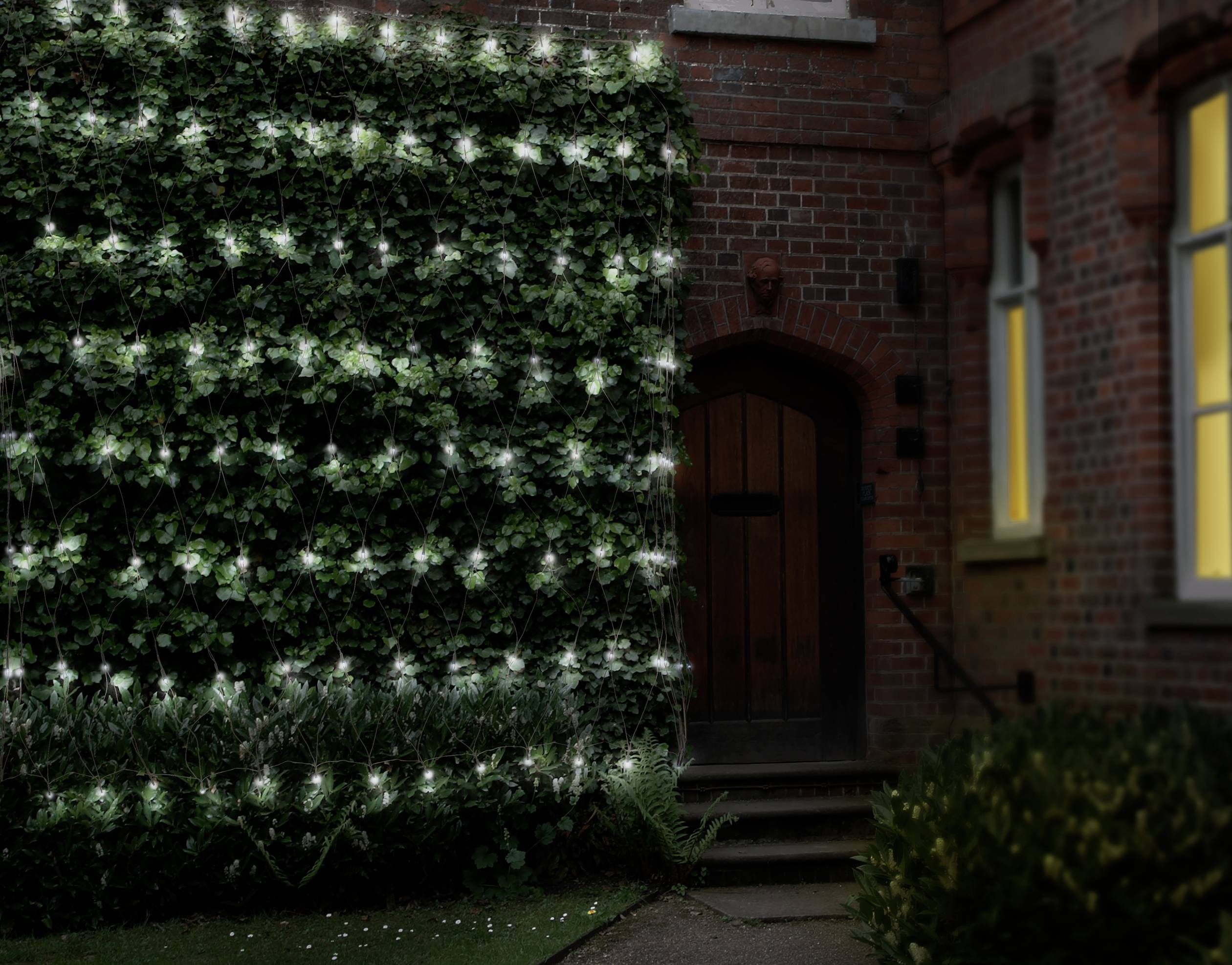 Sygonix Weihnachtsbaum-Beleuchtung Außen 230 V/50Hz 200 LED Kaltweiß (L x B) 300cm x 200cm