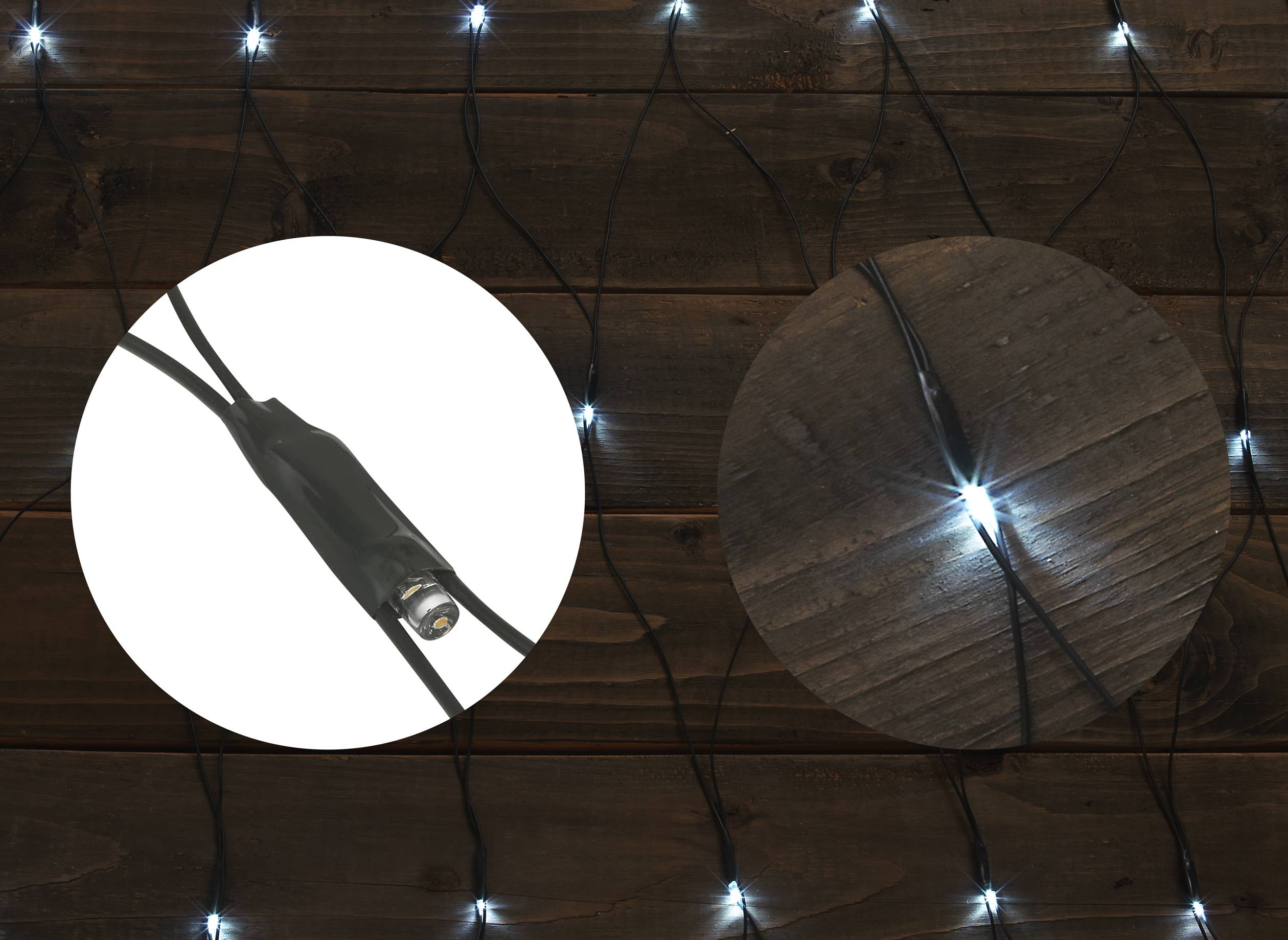 Sygonix Weihnachtsbaum-Beleuchtung Außen 230 V/50Hz 200 LED Kaltweiß (L x B) 300cm x 200cm