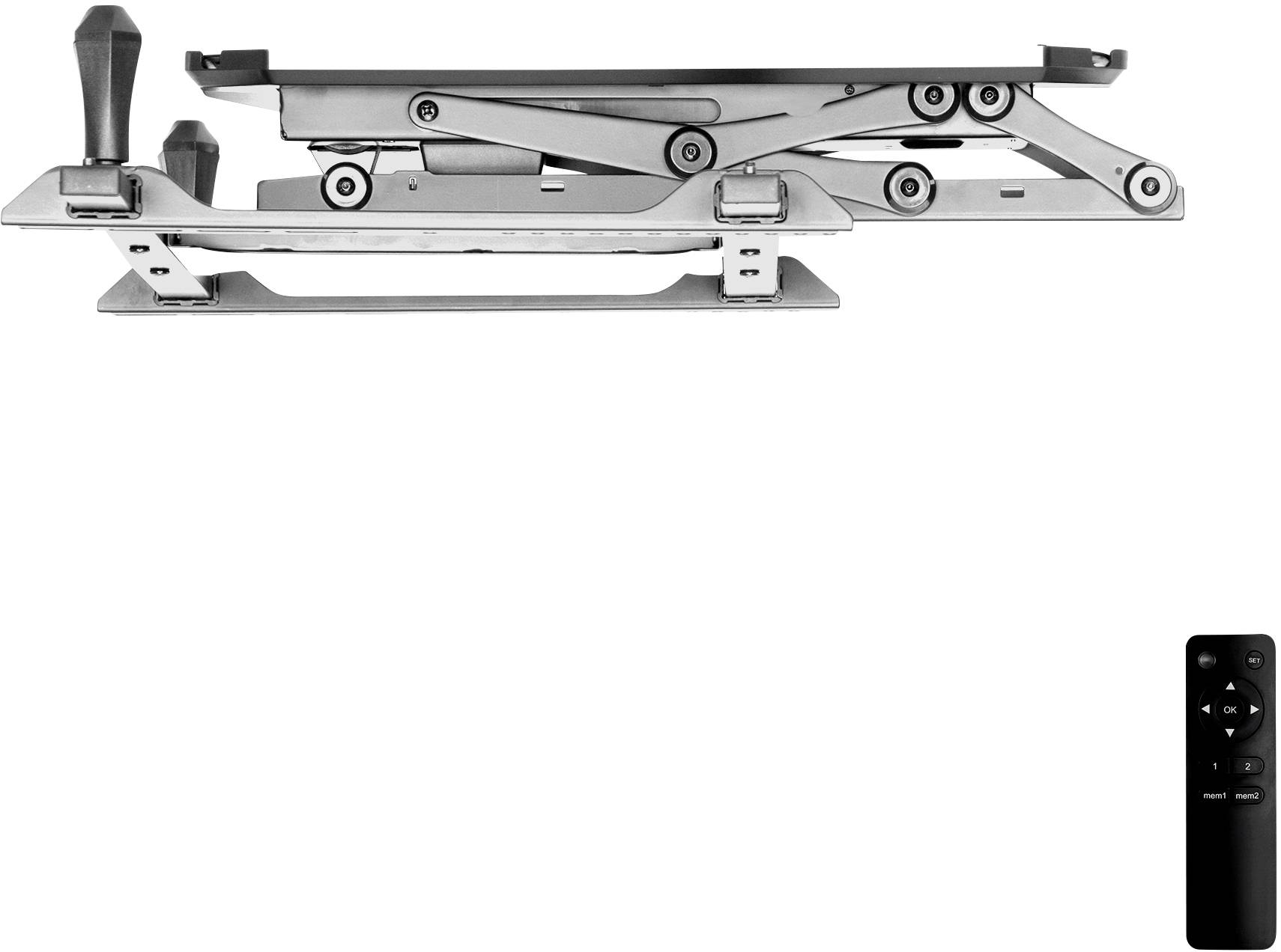 My Wall HL 41 MWL TV-Deckenhalterung Deckenhalter, Motorisiert, Höhenverstellbar, Schwenkbar Weiß